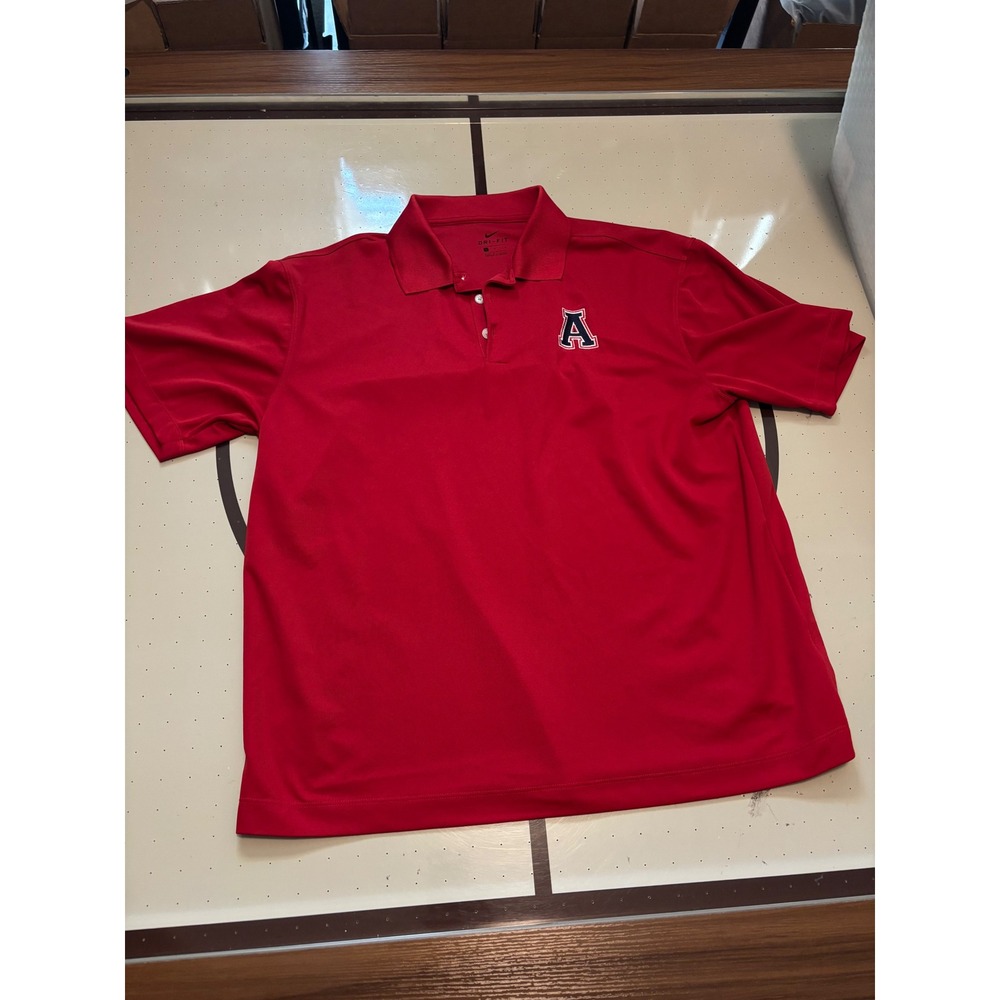 1175 Nike Arizona Wildcats Dri-FIT Polo Mens Large Red NCAA University Arizona